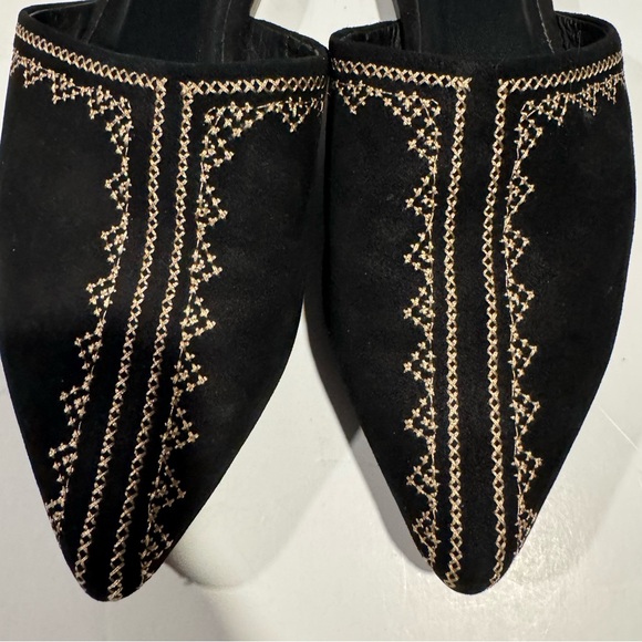 Joie Adia Mules Embroidered Pointed Toe Flats Shoes Size 37 - Picture 2 of 12